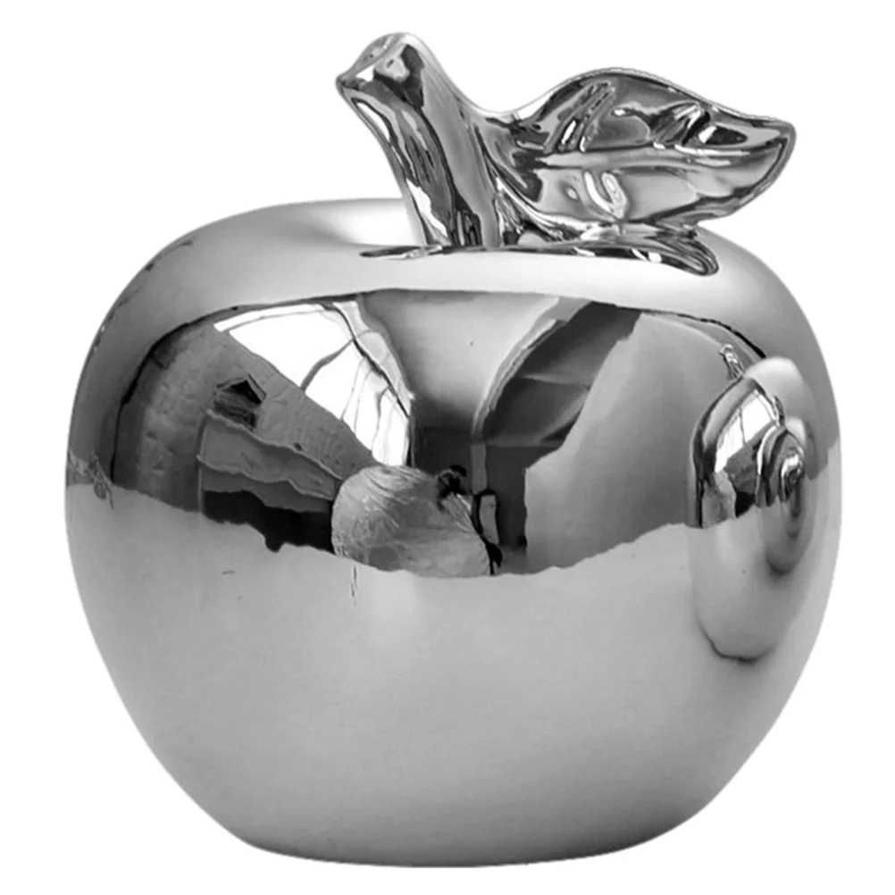 

1Pcs Apple Ceramic Sculpture Exquisite Room Decor Piece Modern Artistic Design for Living Space Ceramic Fruit Decor