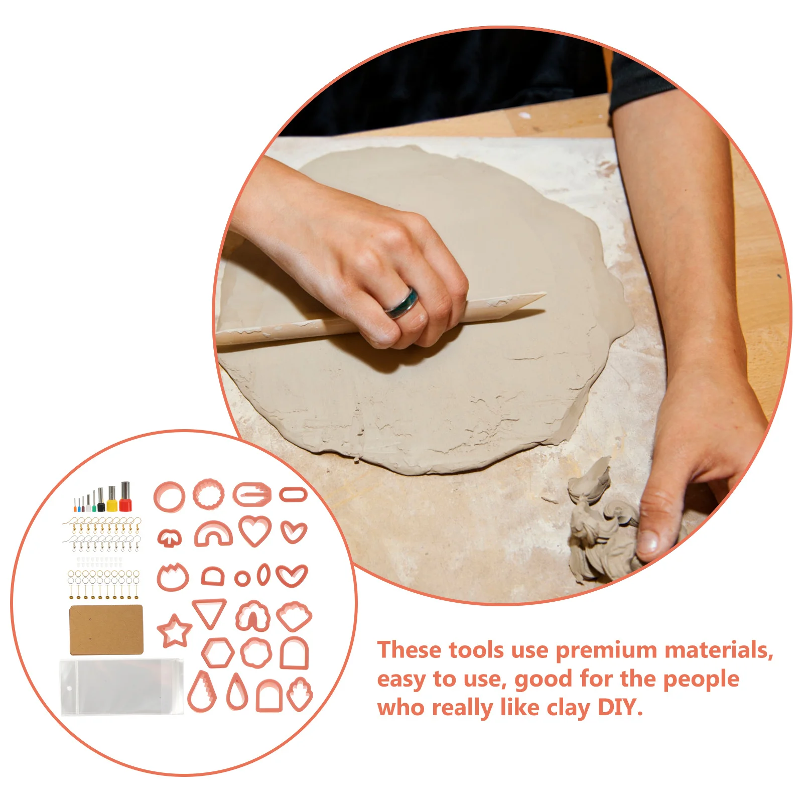 1 مجموعة البلاستيك الطين القاطع كيت للمجوهرات بوليمر المعادن كوكي صياغة لوازم البلاستيك الطين القاطع الفخار أداة للحرف اليدوية