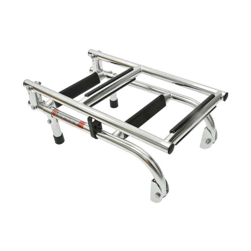 Marine Boat Stainless Steel Telescopic Folding Ladder 4 Step Boat Ladder Boarding Ladder For Marine Deck Outboard Swim Platform