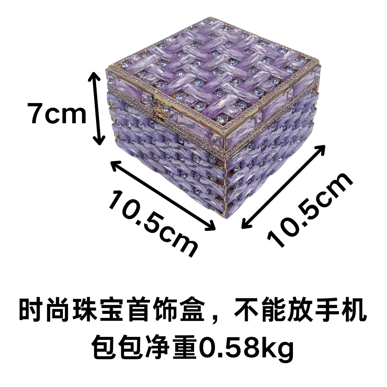 كريستال مخلب صندوق مربع صغير الماس عشاء حقيبة مأدبة المرأة كريستال مجوهرات صندوق تخزين مصمم حقيبة فخمة جودة عالية