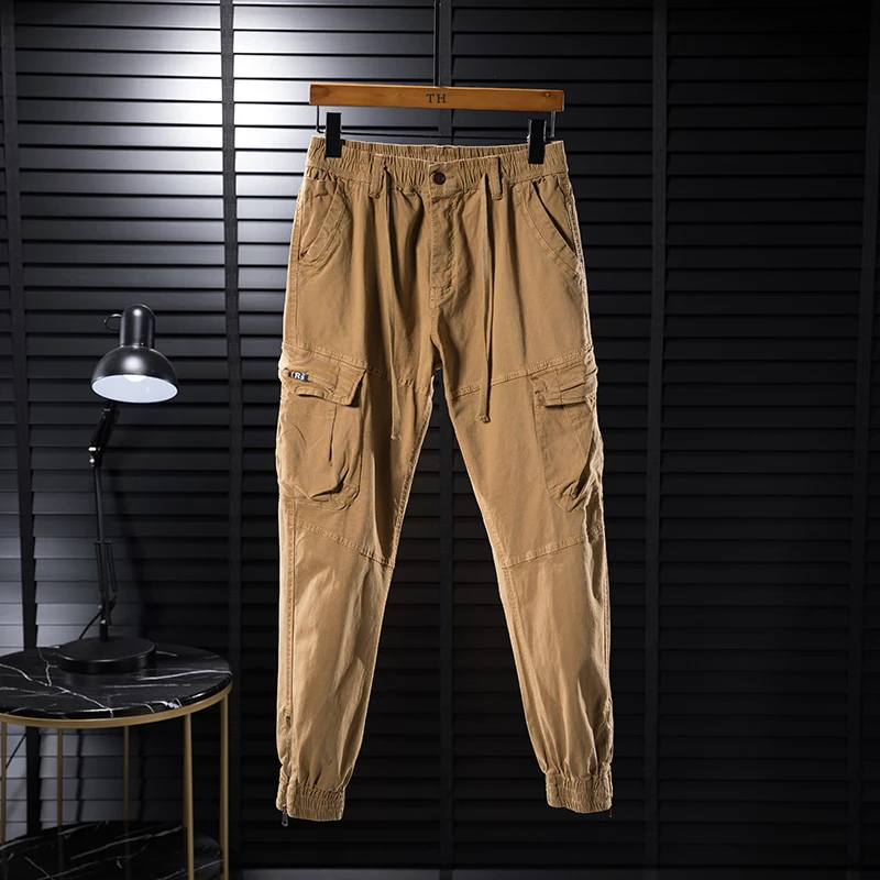 

Мужская рабочая одежда в стиле ретро, повседневные брюки, свободные модные облегающие брюки с манжетами Harlan Spor на осень-зиму