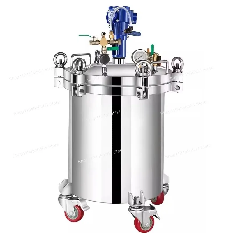 304 Stainless Steel Pressure Tank, Pneumatic/Electric Mixing, Positive/Negative Pressure Glue Dispensing Bucket