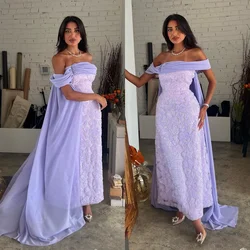 Customized Jiayigong High Quality    Sparkle Off-the-shoulder Sheath Quinceanera Flower Beading Vertically Chiffon Vestidos Cort