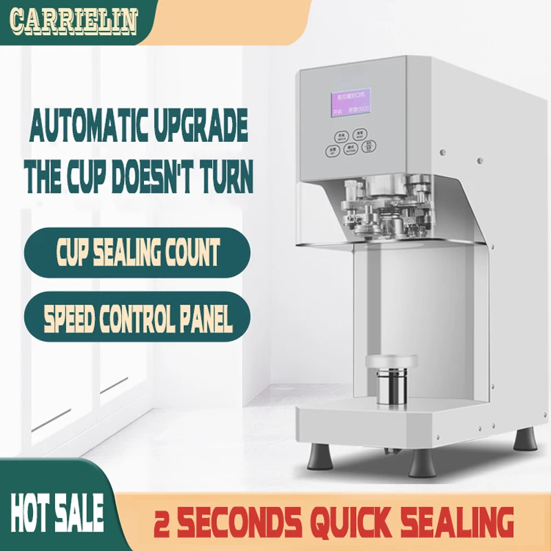

Milk Tea Shop Automatic Intelligent Can Sealer Machine Bottom Non Rotating Commercial Beverage Bottle Cup Sealing Machines