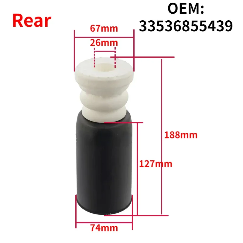 2Pcs Rubber Buffer Suspension Shock Absorber Bump Stop 31336855440 33536855439 for BMW F20 F30 F34 116i 218 320i 325d 328i 330d