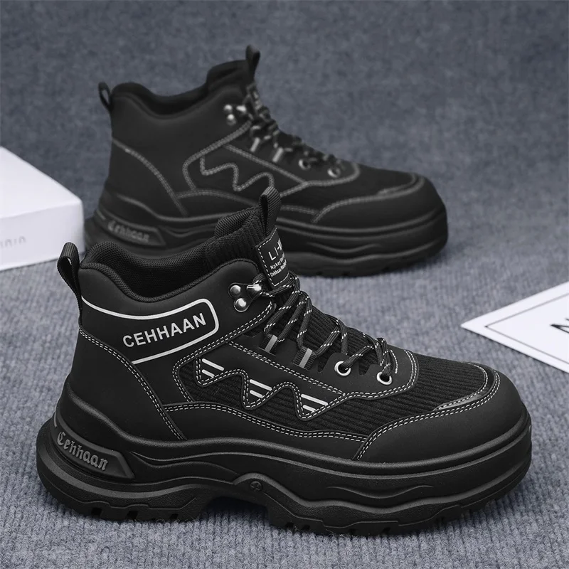 

Men's Shoes 2025 Autumn and Winter New Trendy Men's Sports Casual Shoes Mid-Top Outdoor Hiking Shoes
