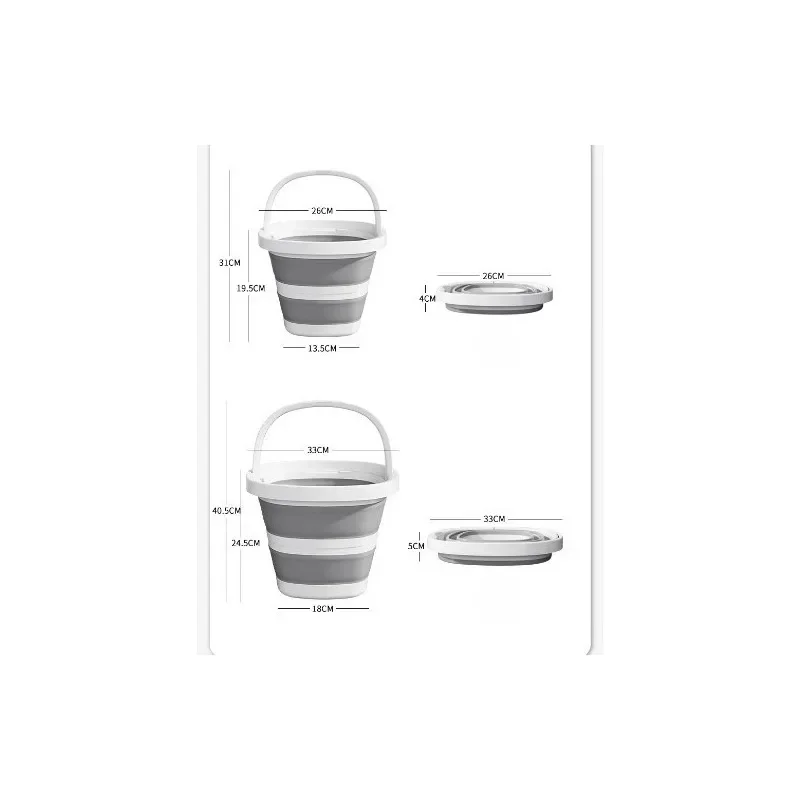 Foldable Water Bucket - Essential for Fishing, Camping, Travel | Collapsible Pail with Handle for Easy Storage & Outdoor Use