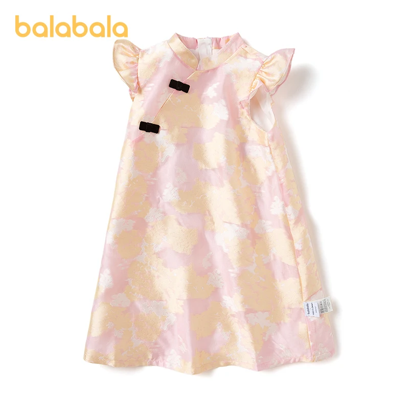 

Balabala Children Dresses Girl 2024 Summer New Collection Girls Sweet and Princess-Style Dresses Baby A-Line Skirts