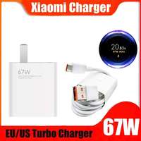 Original Xiaomi 67W Charger Turbo Fast Charge EU/US Adapter Usb Type C Cable For Redmi Note Pro Mi 13 Lite K60 K60E K50 CIVI 3 2