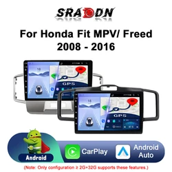 Dla Honda Freed 1 Spike 2008 2009 2010 2011 2012 2013 2014 2015 2016 Radio samochodowe z Androidem samochodowy odtwarzacz multimedialny nawigacja GPS Carplay ekran dotykowy Auto Stereo