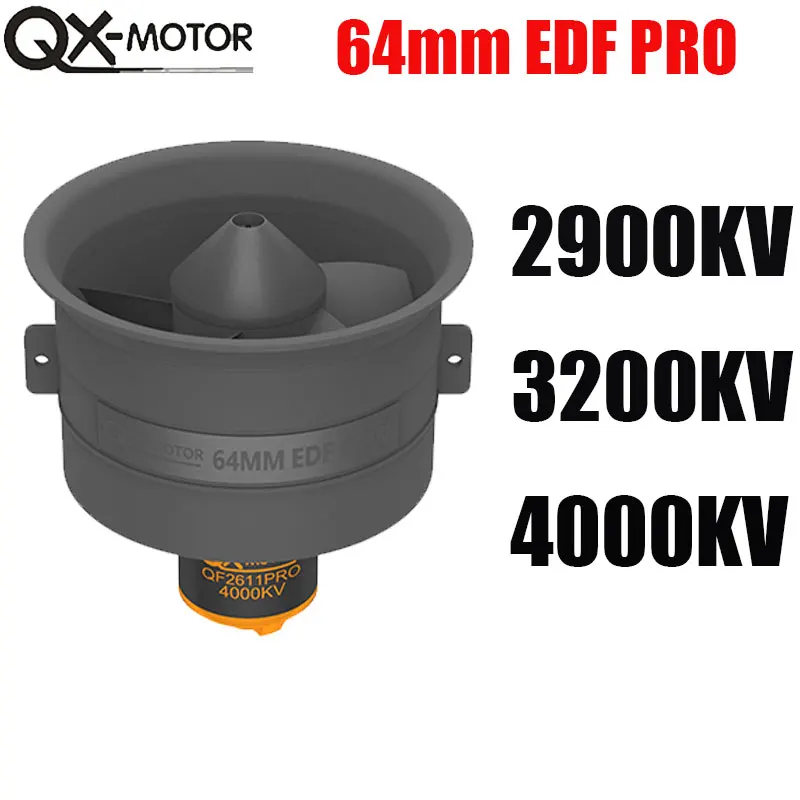 QX-MOTOR 2900KV 64mm 3200/4000KV QF2611 PRO 5 aspas EDF ventilador con conductos CW/CCW Motor sin escobillas para pieza de avión a reacción RC