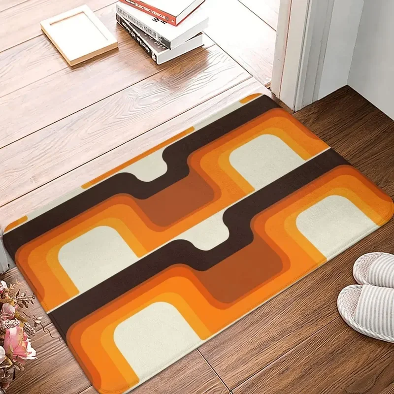 Retro Wave Doormat Polyester Floor Mat Water oil proof Carpet Kitchen Entrance Home Rugs Mats Balcony Non-slip Footpad