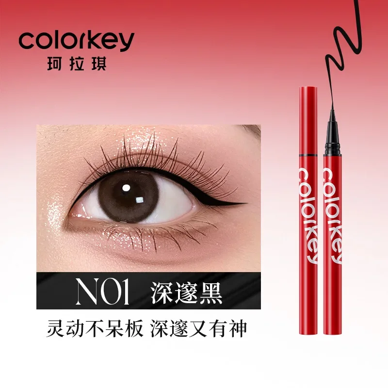 Colorkey Eyeliner długotrwały, smukły eyeliner w płynie, odporny na pot i niełatwy do rozmazywania delikatny eyeliner