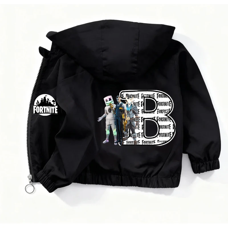 Fortnites プルオーバーパーカーガールアニメレタースウェットシャツ防水漫画ジャケットトップジッパー長袖コート衣類ギフト