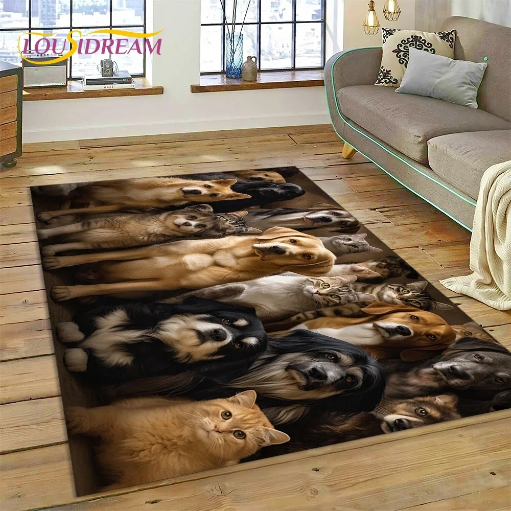 Cute Dog Samoye,Chihuahua,Husky,Koki Cartoon Carpet Rug for Bedroom Living Room Home Sofa Decoration,Child Large Decor Floor Mat