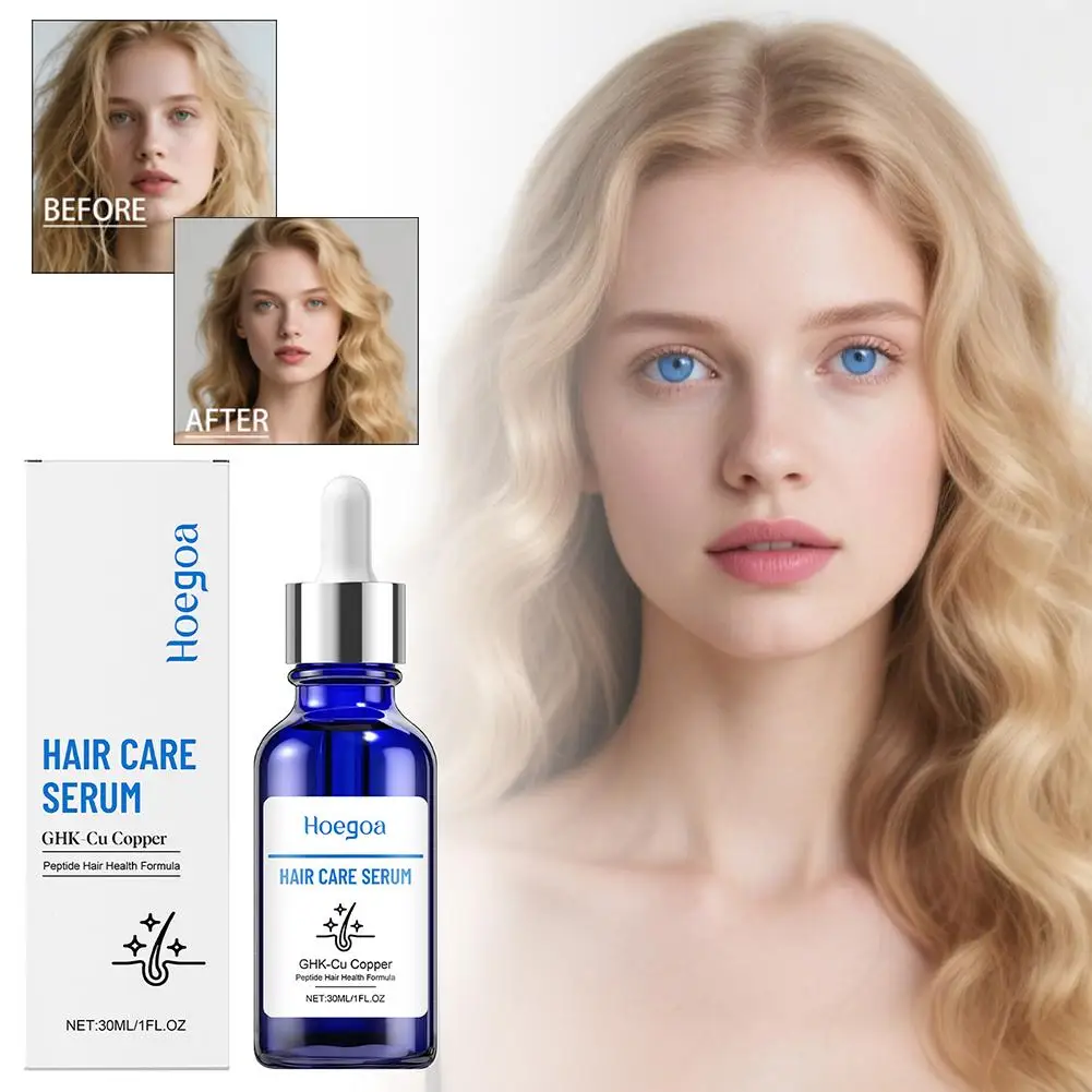 30ml GHK Cu Copper Peptide Hair Serum Spray Hair Deep Nourishment Fast Absorbing Moisturizing Strengthen Roots Non Greasy