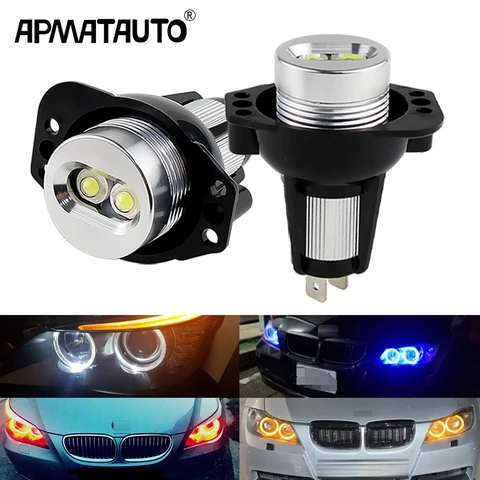 2 шт. светодиодные габаритные лампы Angel Eyes Halo Ring Lights 12 В Белый ЖЕЛТЫЙ для BMW E90 E91 3 серии 325i 328i 335i 2006-2008 CANbus