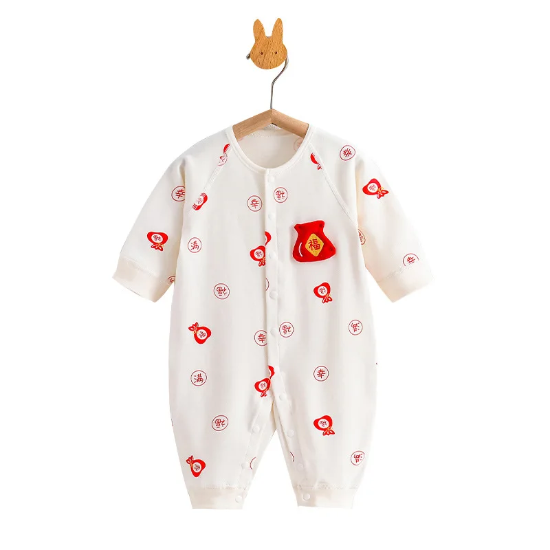 

Комбинезон для новорожденных Four Seasons, новая весенне-осенняя одежда для малышей 0-12 месяцев, комбинезон без костей, костюм для ползания