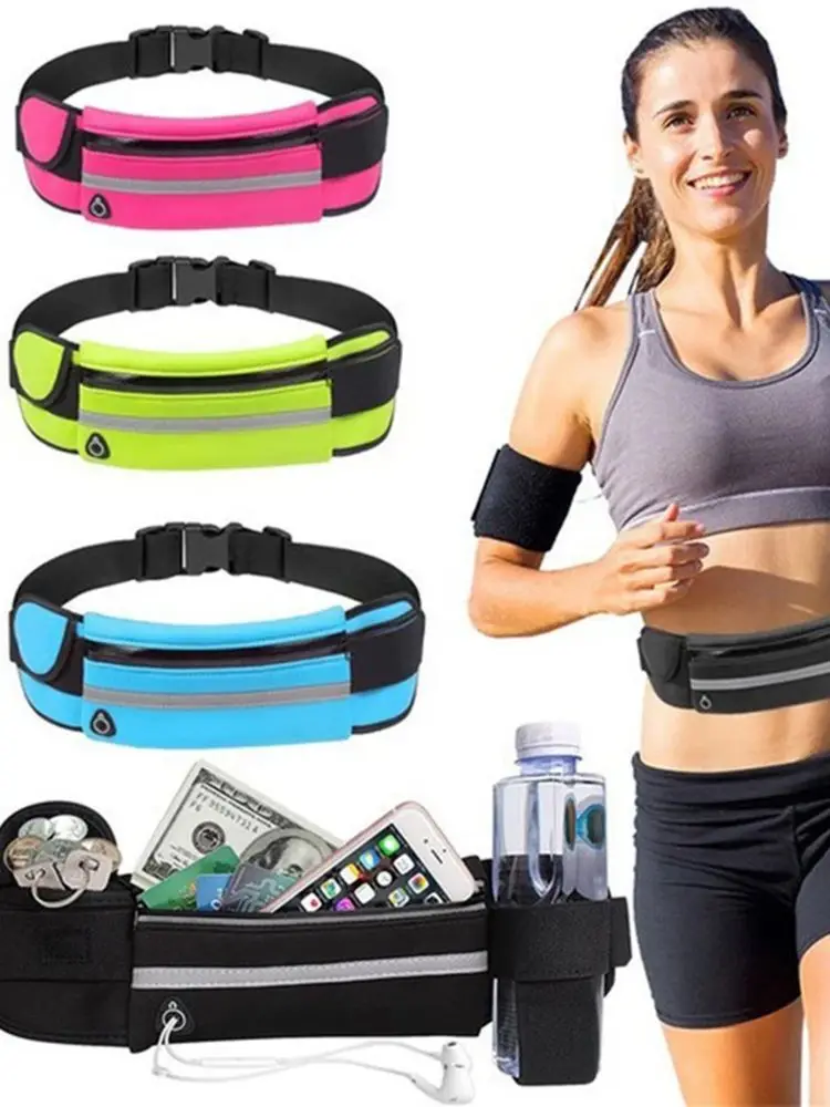 AliExpress NONE Running Sports Waist Bag Adjustable Elastic Strap Phone Fanny Pack to Men Women Outdoor Portable Cycling Fitness Train Waist Bag
