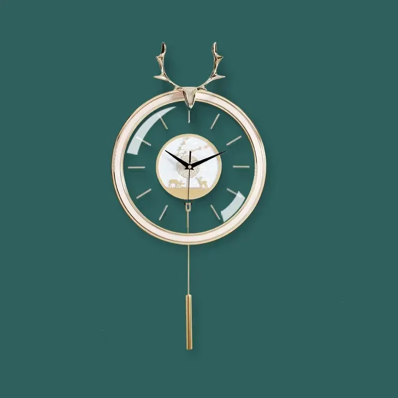Luxury Battery Wall Clock Pendulum Quiet Living Room Metal Nordic Wall Clocks Movement Large Orologio Da Parete Home Decor