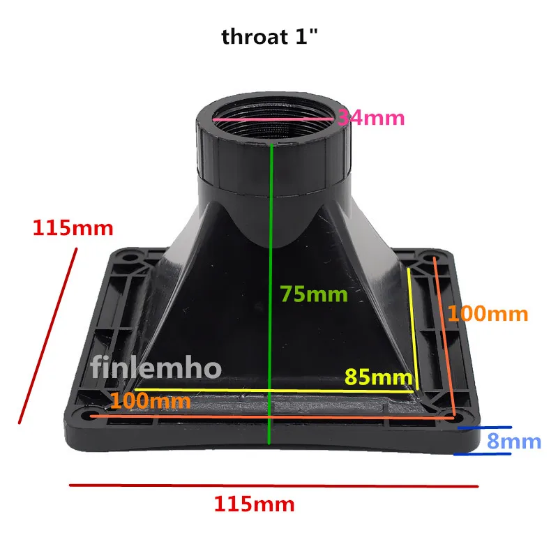 2ชิ้นฮอร์น HM11-25คอลำโพงดีเจ1 "เอกซ์โพเนนเชียล60x60พลาสติกสำหรับการตรวจสอบเวทีระบบเสียงระดับมืออาชีพ
