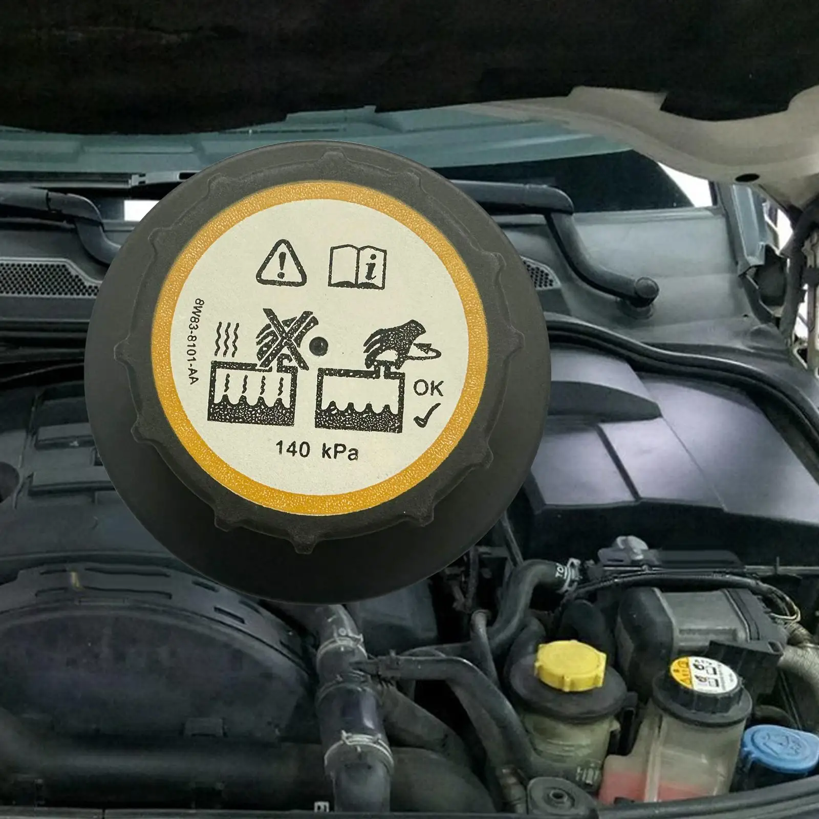 Coolant Radiator Reservoir Cap Cover Plastic Replacement Accessory for Reserve Tank Radiator Use