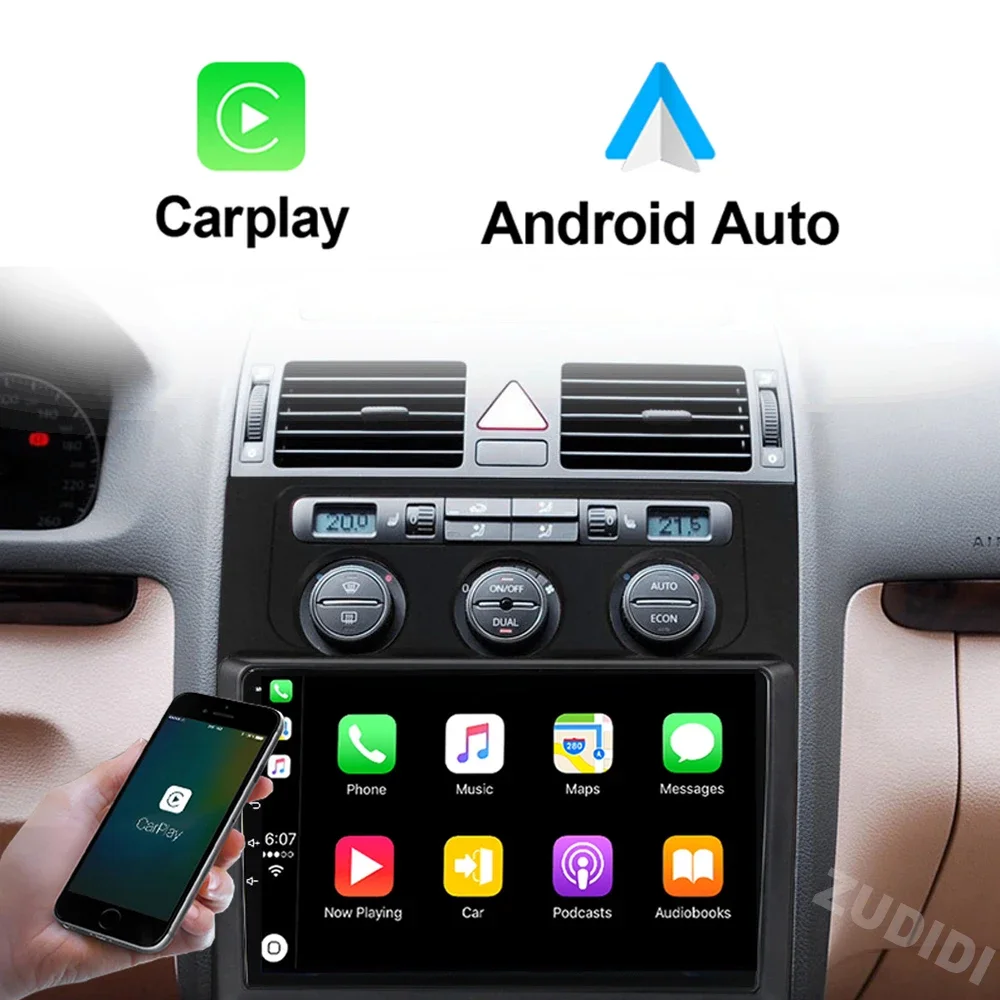 Radio samochodowe Android 13.0 dla Volkswagen Touran 1 2003-2010 Carplay Navi Auto GPS 4G Multimedia Auto Stereo Ekran BT IPS