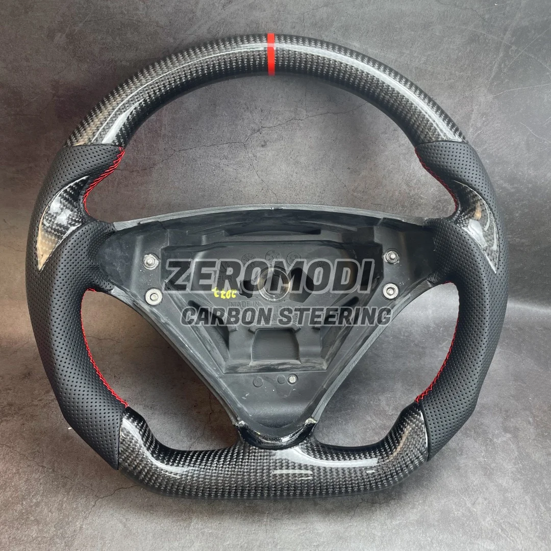 For Mercedes-Benz W171 W203 SLK200-350 C200-350 Real Carbon Fiber Steering Wheel With Paddle Shifter Holes