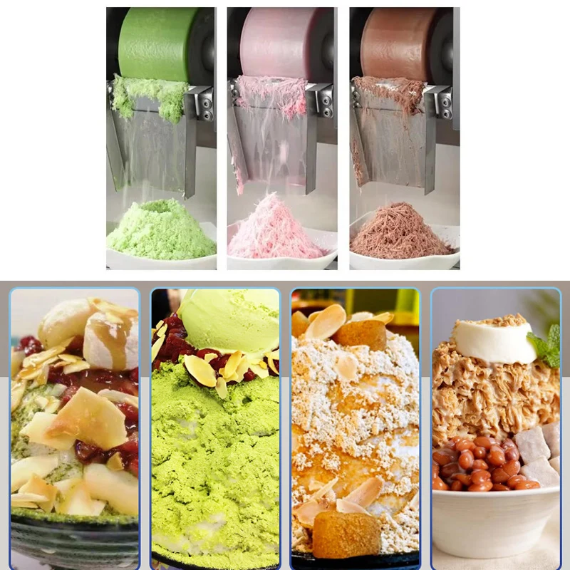 آلة ندفة الثلج الصغيرة التجارية آلة حلاقة الثلج على شكل زهرة الثلج آلة ذوبان الثلج