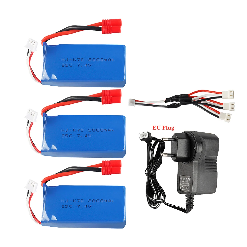 Batteria Lipo 7.4V 2000mAh 12428 per Syma X8C X8W X8G RC Airplane 2s 7.4v batteria Lipo 903475 25C