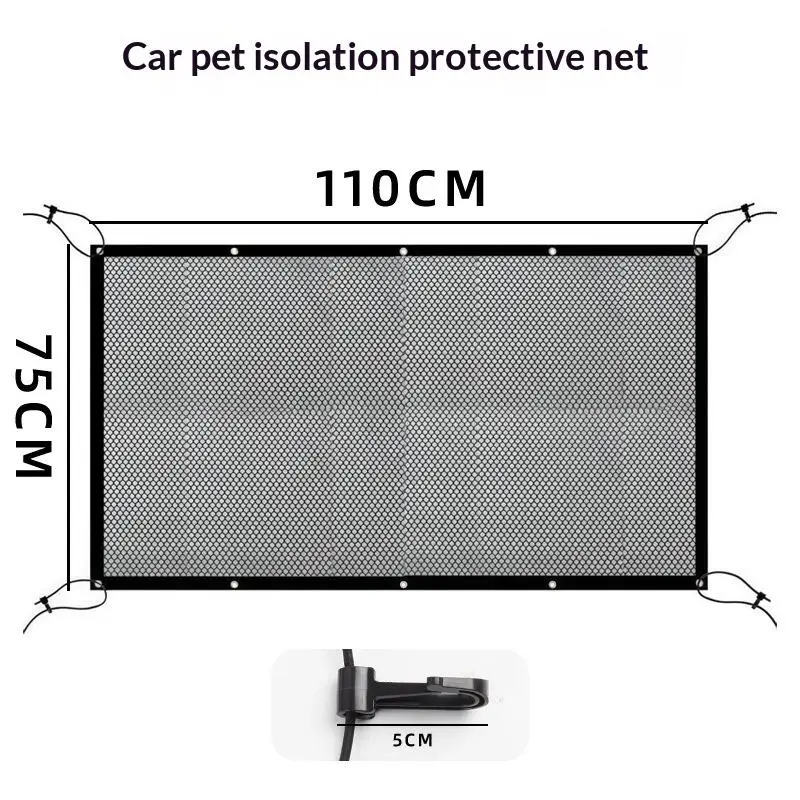 CA 1PC For Vehicles Universal Fit Breathable Mesh Pet Travel Barrier For Back Seat Car Pet Barrier Net Dog Safety Isolation Net