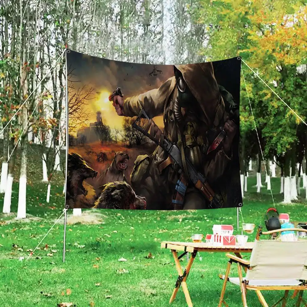 Classic Horror Game S-Stalker Banner INS Style Outdoor Party Decoration Atmosphere Flag