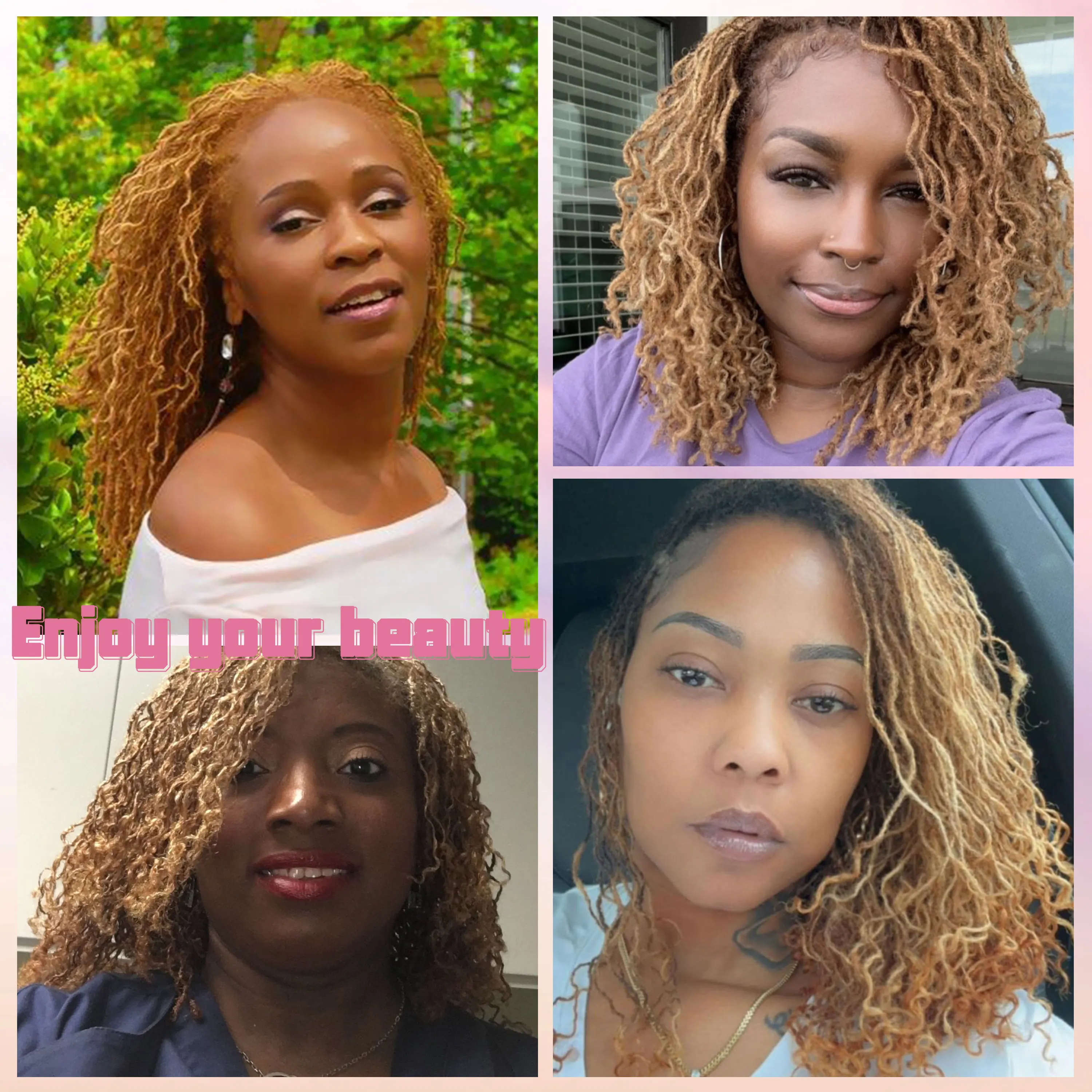 100 قطعة/الحزمة آنا 27 # 100% شعر بشري بالجملة غير معالج متوسط مجعد Locs تمديد المجدل الكروشيه Locs للتواء #6