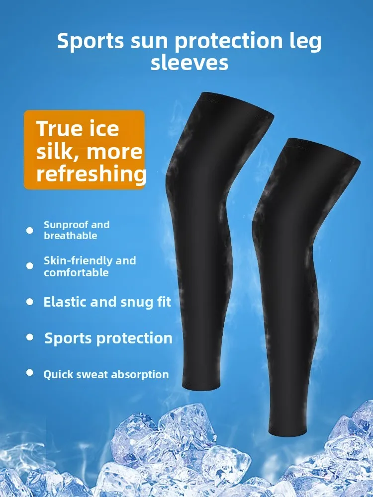 Leggings in seta di ghiaccio ex Ciclismo Corsa Sport Ginocchiere Baskeall Attività all'aperto Uomo Donna Protezione speciale estiva
