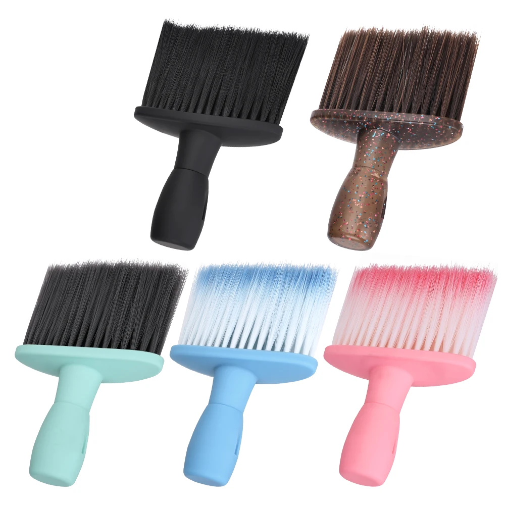 فرشاة تنظيف جديدة محمولة للرقبة بشعيرات ناعمة لصالونات التجميل لإزالة الشعر من الرقبة مثالية للحلاقين المحترفين