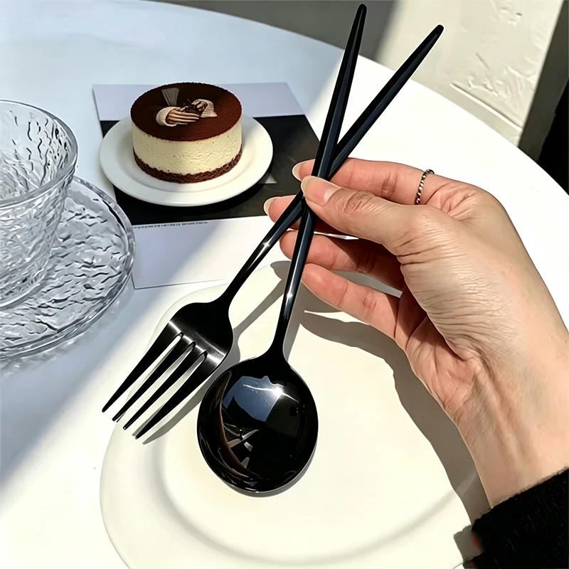 2/10 Pcs Portuguese Tableware Set, Stainless Steel Fork and Spoon, Luxury Tableware, Suitable for family Restaurants.