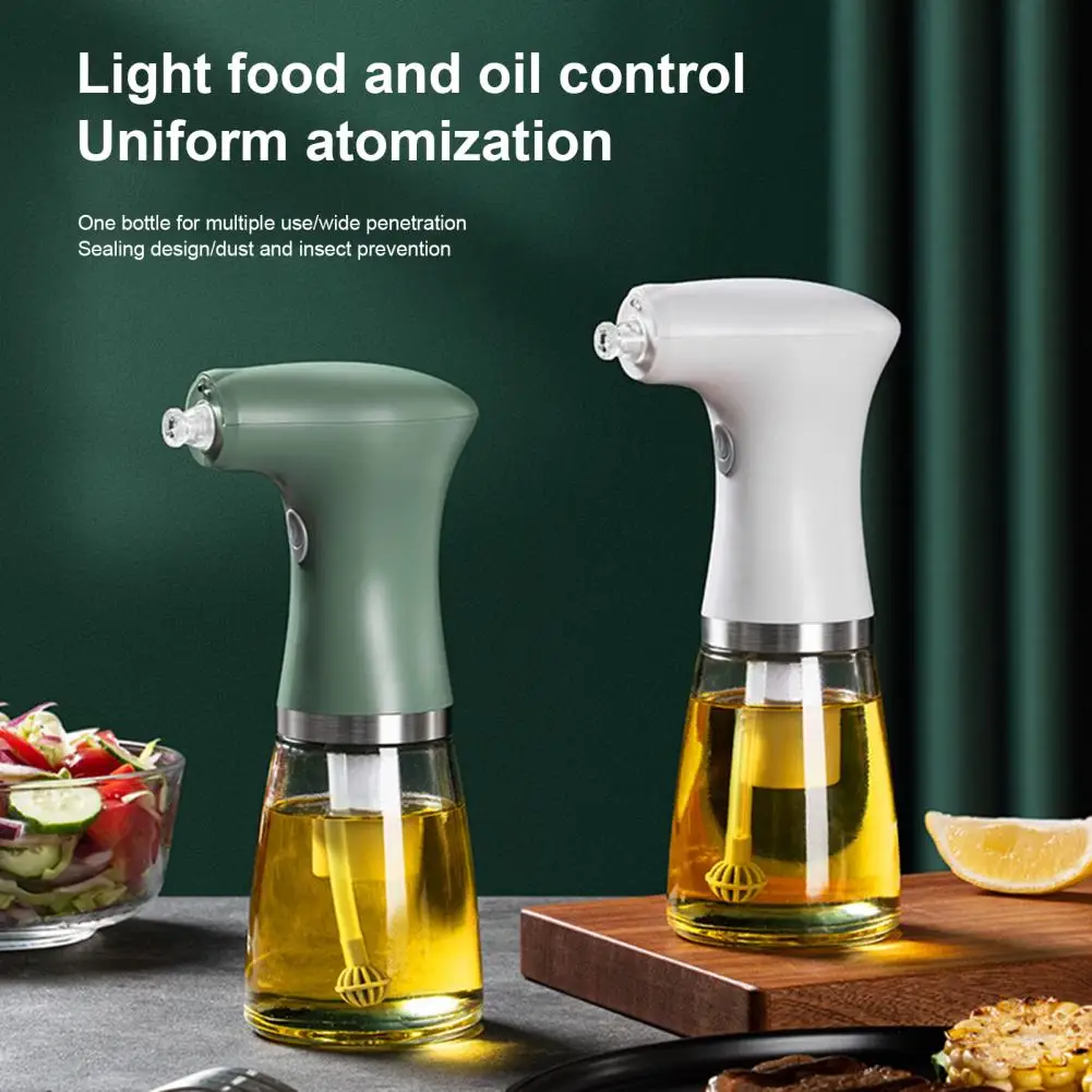 240ML Electric Oil Sprayer with Light Even Atomization Oil Spray Bottle Type-C Charge Wide Angle Jet Oil Sprayer for Kitchen