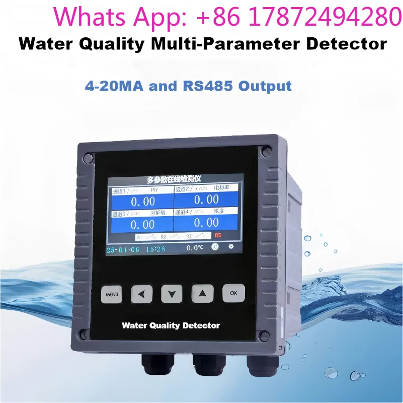 Online Multi-Parameter Water Quality Detector for Industrial Use pH Turbidity DO Conductivity Ammonia Sensor