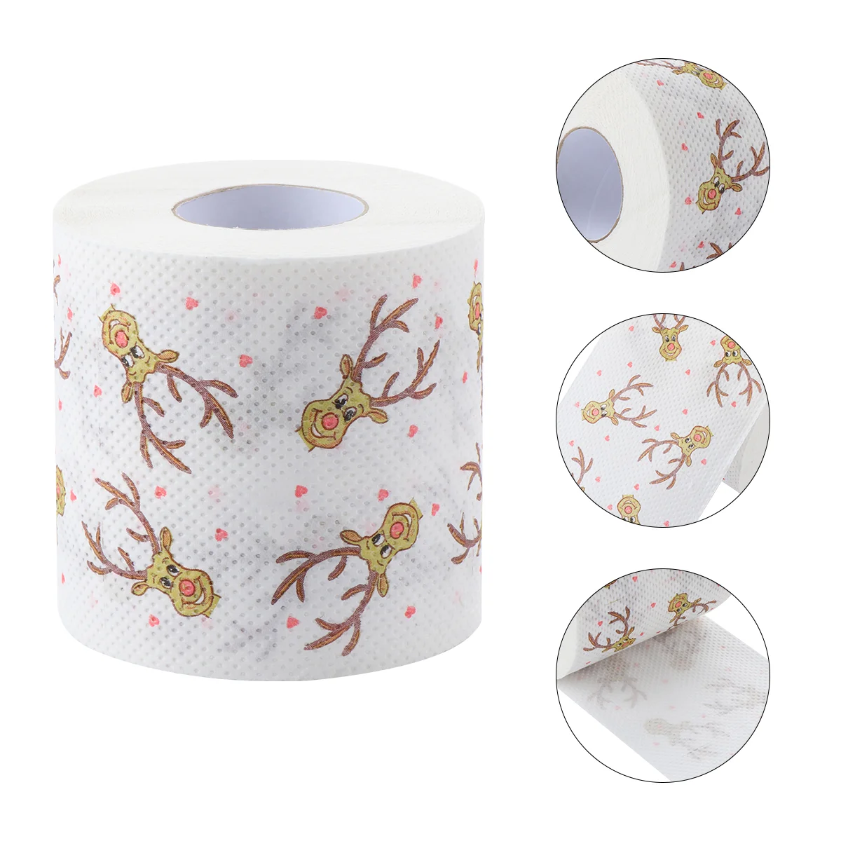 Colored Toilet Paper Christmas Deer Tissue Decor Supply Printed Towel Roll Lovely Funny gifts Leg