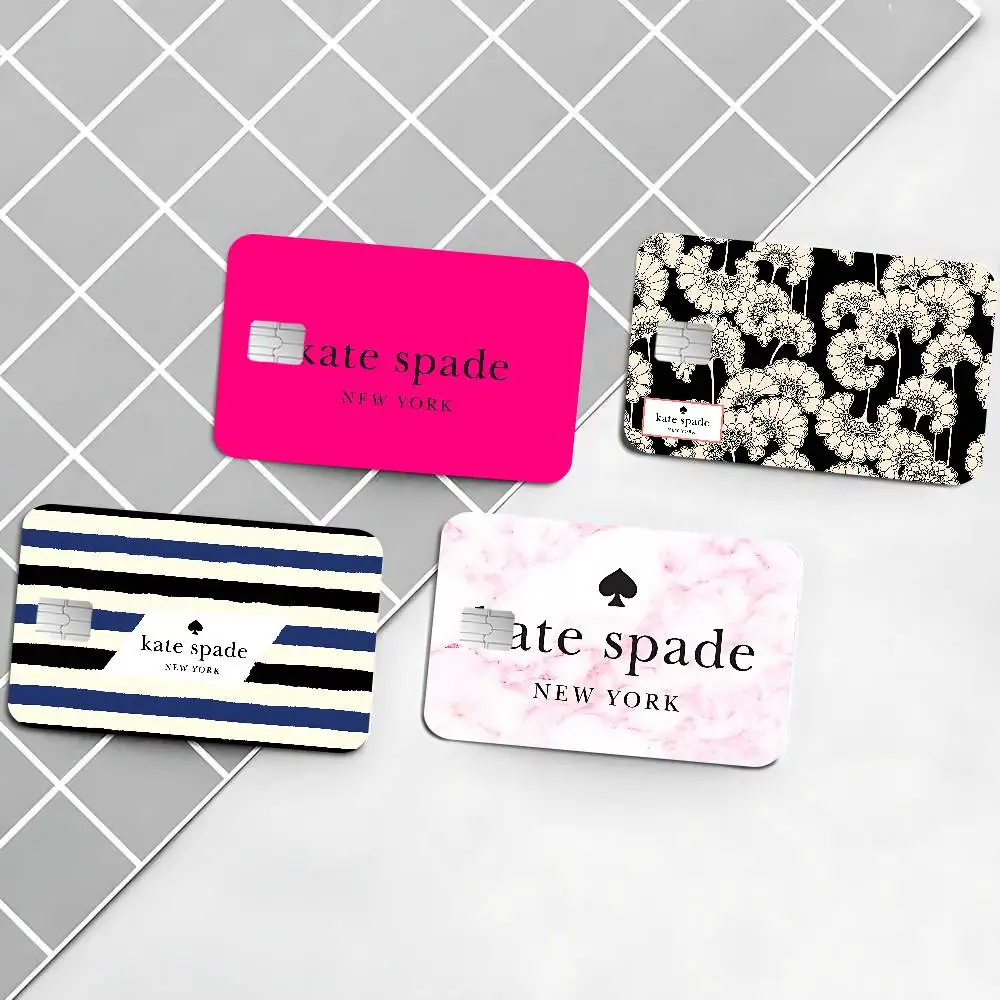K-Kate Classic S-Spade Flower Credit Card Skin Stickers No Adhesive Residue Water Proof for VISA Credit Card Subway Access Card