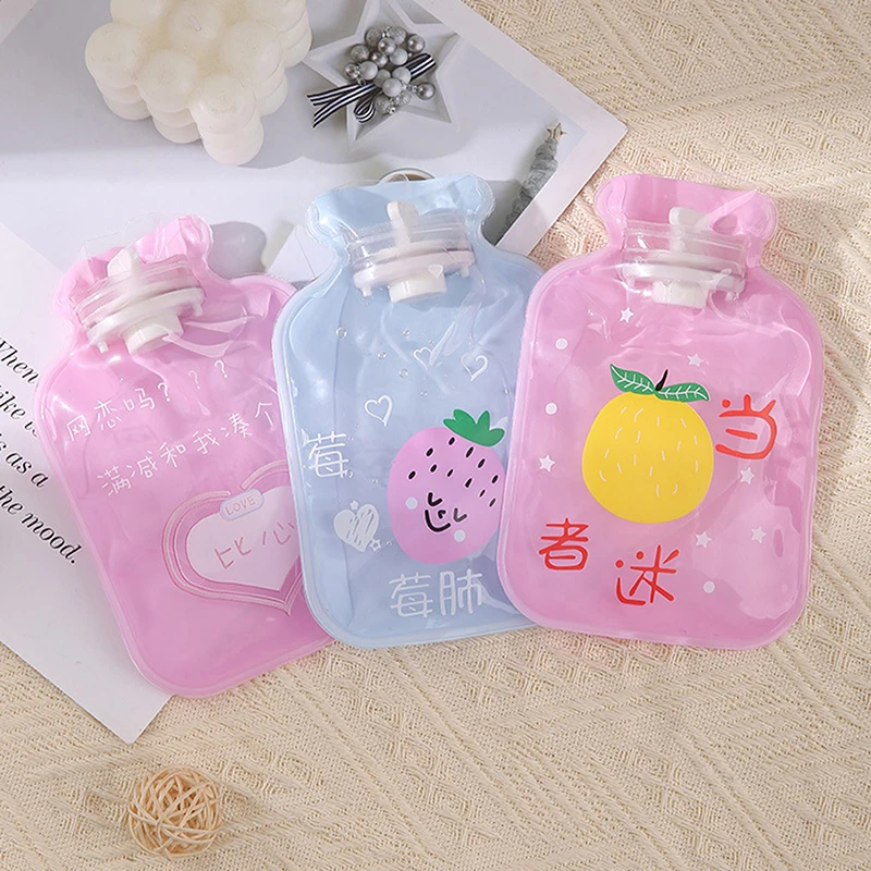 1PC Cute Cartoon Girl Heart Y2k Carry-On Water-Filled Hot Water Bag Keep Warm Kawaii Small Hand Warmer