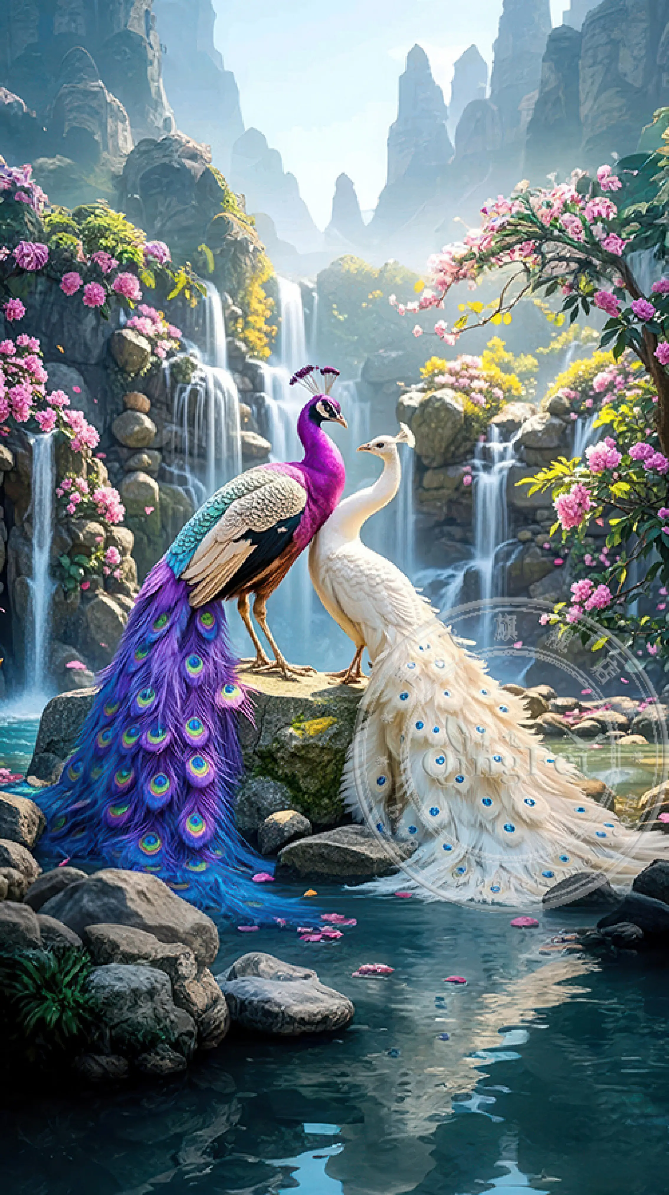 Peacocks 9CT 11ct Printed Needlework,DIY Living Room Printed Cross Stitch,Sets For Embroidery Kit Full Cotton/Silk Threads