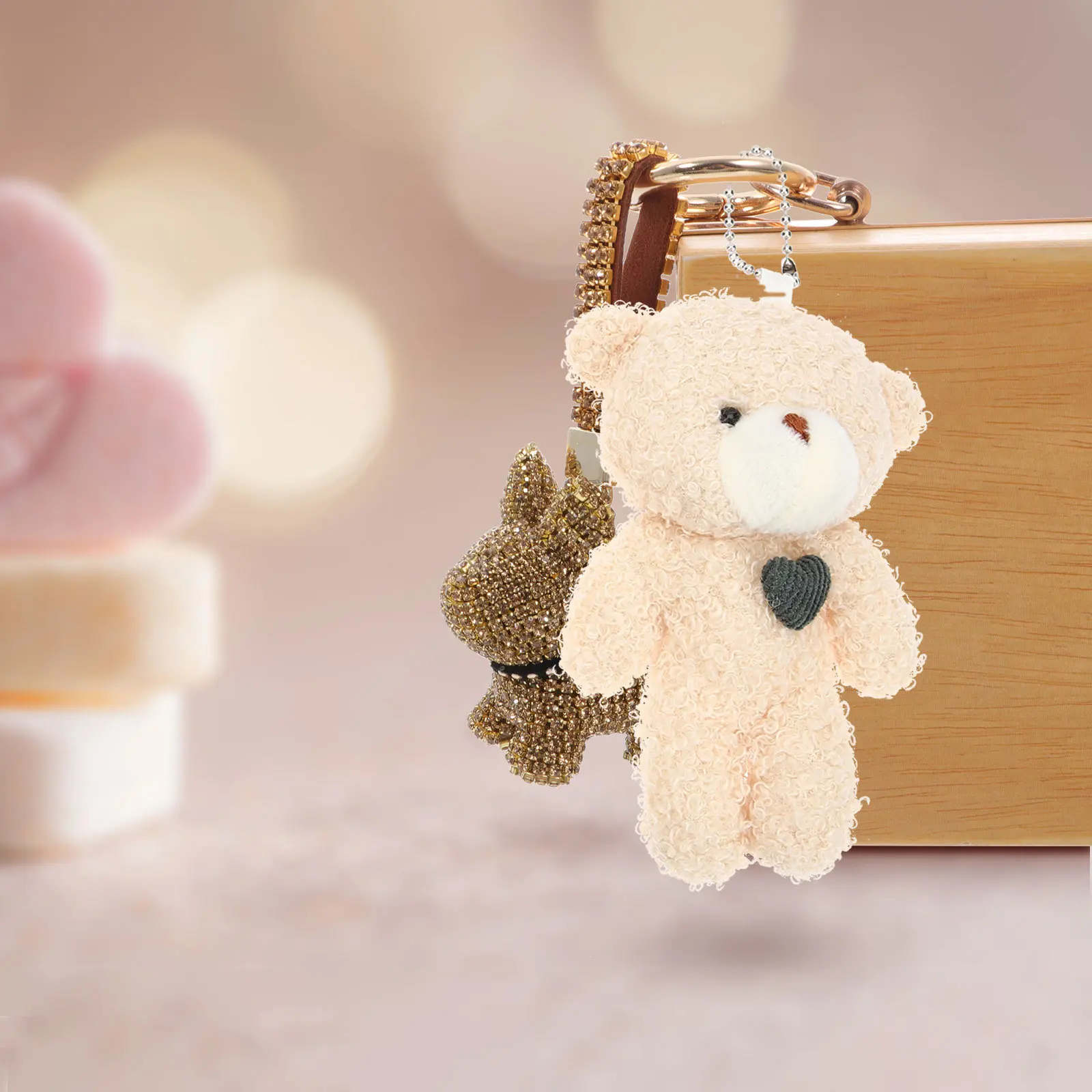 

12Pcs Bear Hanging Bag Pendant Key Chain Stress Relief Charm for Backpack Decoration Gift Bear Stuffed Animal