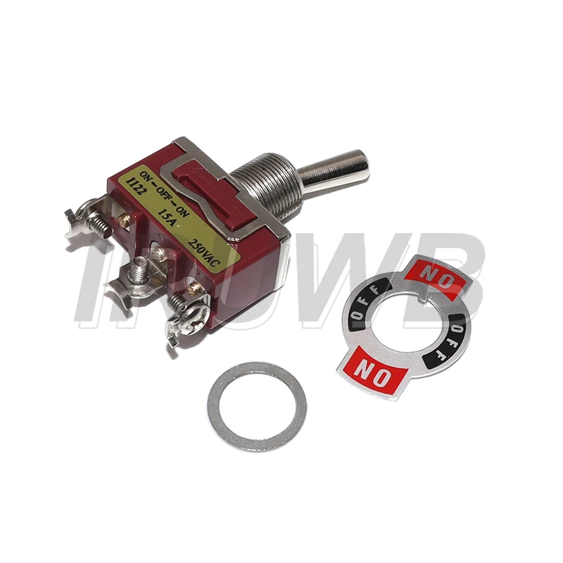 1pcs Silver Contacts high quality 3 screw momentary toggle switch,(ON) OFF (ON) spring return