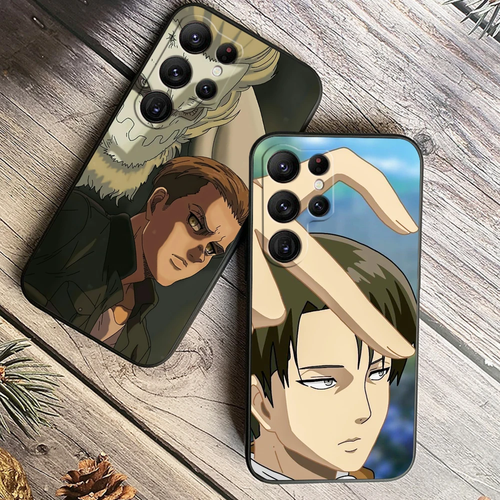 A-Attacks On T-Titan Cartoon For Samsung Galaxy S24 S23 S22 S21 S20 FE S10 S10E Plus Ultra Pro Lite 5G Black Funda Phone Case