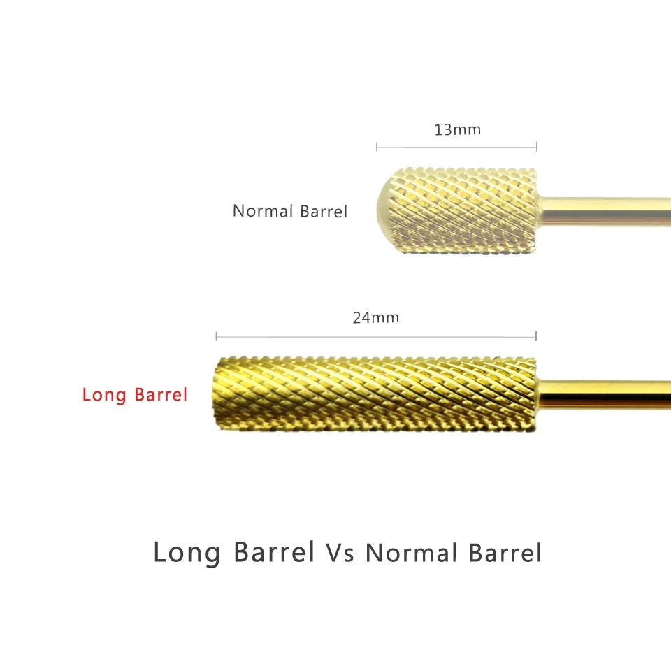 HYTOOS 24mm beczka wiertła do paznokci bardzo długa węglika 3/32 wiertarki elektryczne akcesoria dostawca narzędzi do Manicure