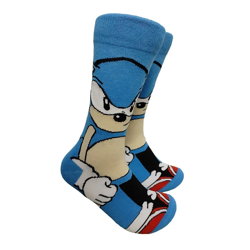 Sonics Stockings Cute Women Men Socks Cartoon Anime Derivative Peripherals Outdoor Sports Basketball Sock Birthday Party Gifts