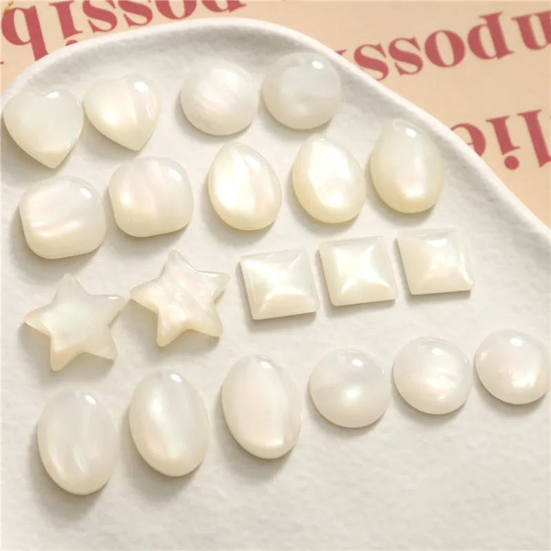 100pcs/lot hearts/rounds/square/ovals/water drop shape resin flatback cabochon beads diy jewelry earring/hair accessory