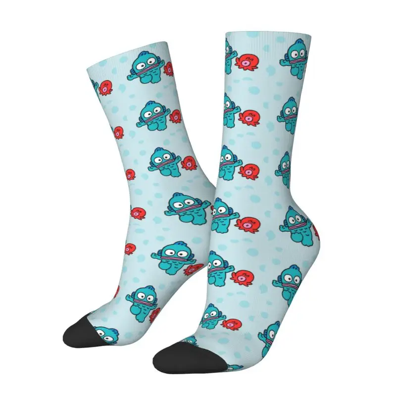 Custom Hangyodon Mens Crew Socks Unisex Funny 3D Printed Anime   Dress Socks