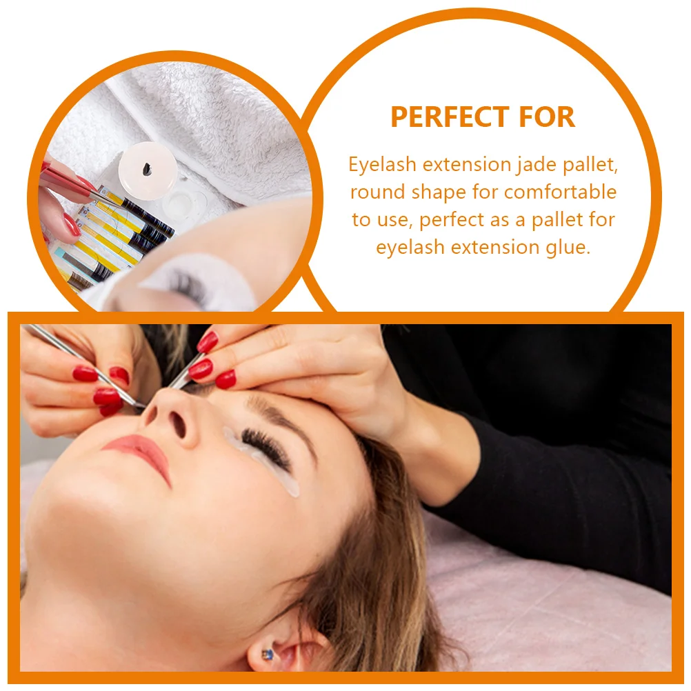 

3pcs Extension Jade Pallet Holder For Glue Round False Eyelash Pad Beauty Salon Tool Eyelash Grafting Pallet Lash Accessories